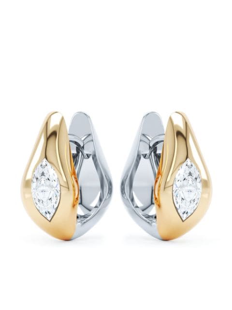 LOEV  aretes en oro reciclado de 14kt con diamantes