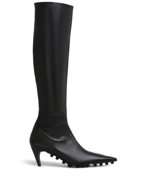 Marni Spike leather knee-high boots