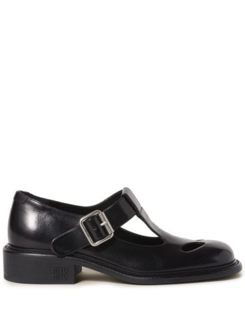 Miu Miu 30mm leather T-bar shoes