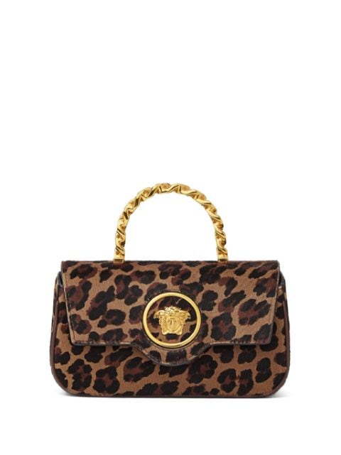 Versace La Medusa leopard-print mini bag