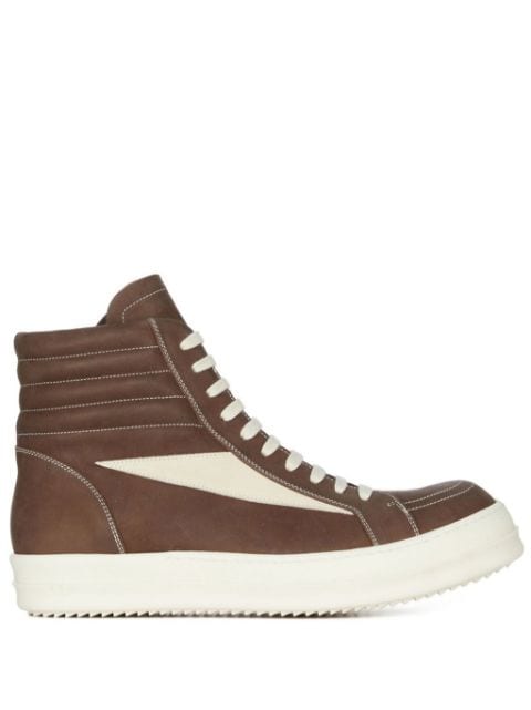 Rick Owens suede hi-top sneakers