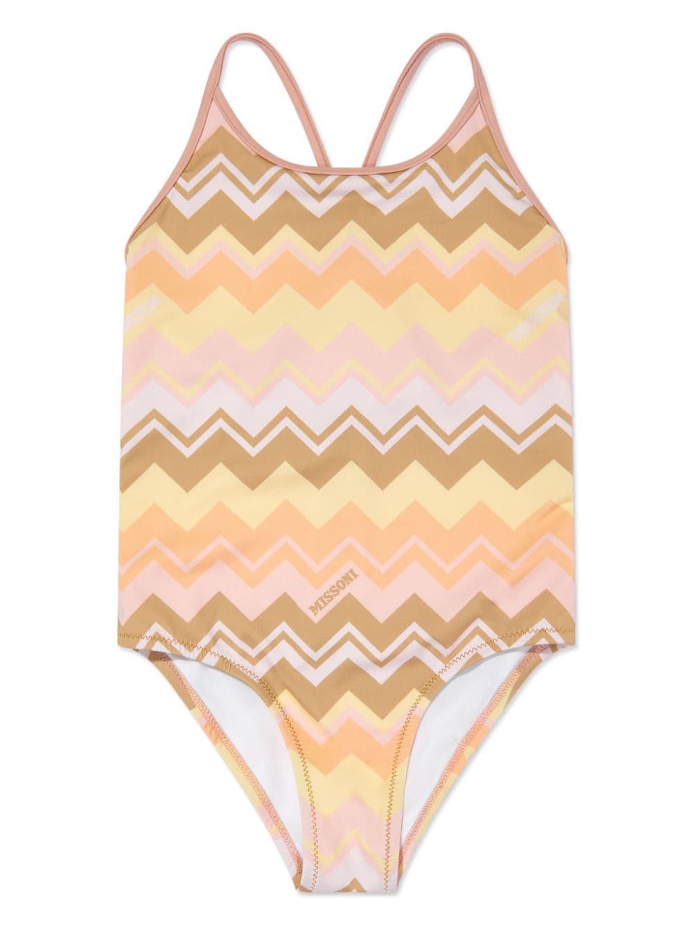 Image 1 of Missoni Kids zigzag-print swimsuit