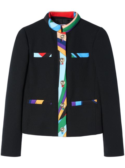 PUCCI contrast-trim single-breasted jacket