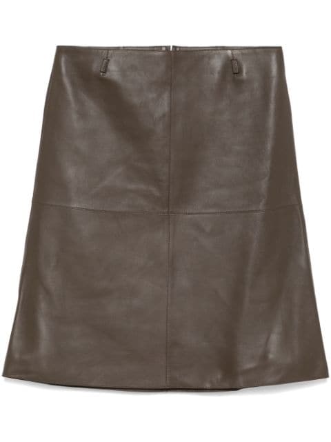 TOTEME leather midi skirt