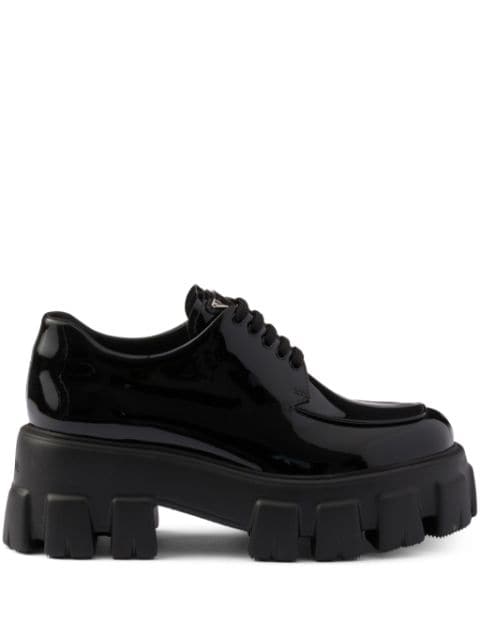 Prada Monolith patent leather lace-up shoes