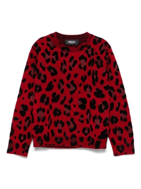 Versace Kids leopard-print jumper