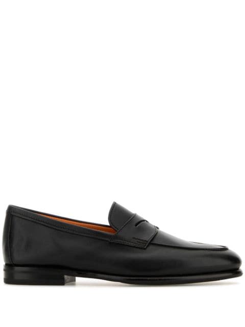 Santoni Carlos leather loafers