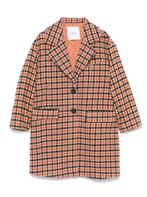 Miss Grant Kids houndstooth-pattern coat