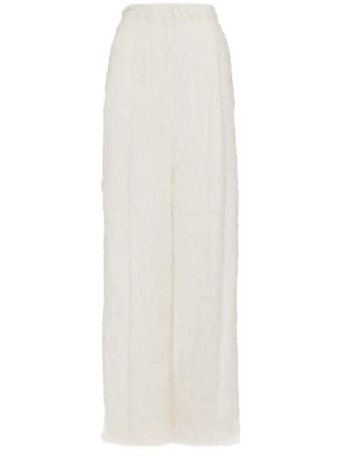 Oscar de la Renta fringe fil-coupé silk pants