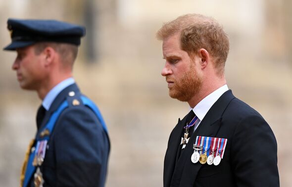 William and Harry at Queen Elizabeth's funeral