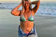 mom shows off real body stretch marks cellulite belly