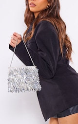 Silver Tassel Sequin Mini Handbag