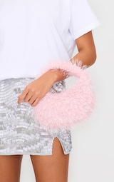  Baby Pink Mini Fluffy Handbag