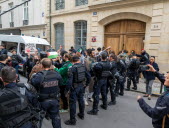 La police évacue un rassemblement pro-Gaza devant Sciences Po 