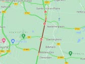 Voiture en feu à Niederhergheim: l'A35 rouverte