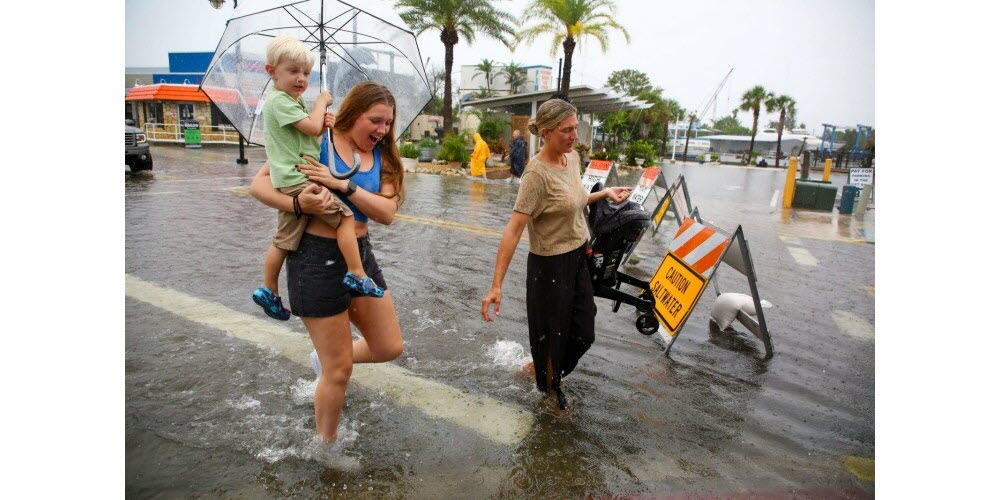 À Tarpon Springs, dans l'ouest de la Floride, ce samedi. Photo Sipa/Douglas R. Clifford