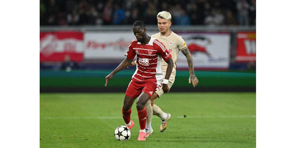 A l'image de son club, Abdallah Sima a encore réalisé une grosse performance européenne face à Salzbourg. Photo AFP/Kerstin Joensson