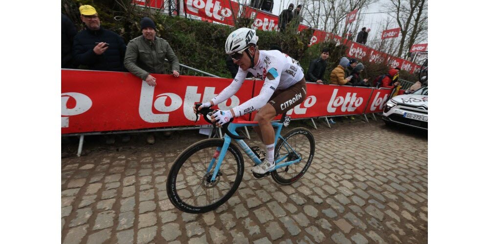 Benoît Cosnefroy arrive avec de grandes ambitions sur l'Amstel Gold Race où il espère remporter cette course taillée pour lui. Photo PQR / Fred HASLIN