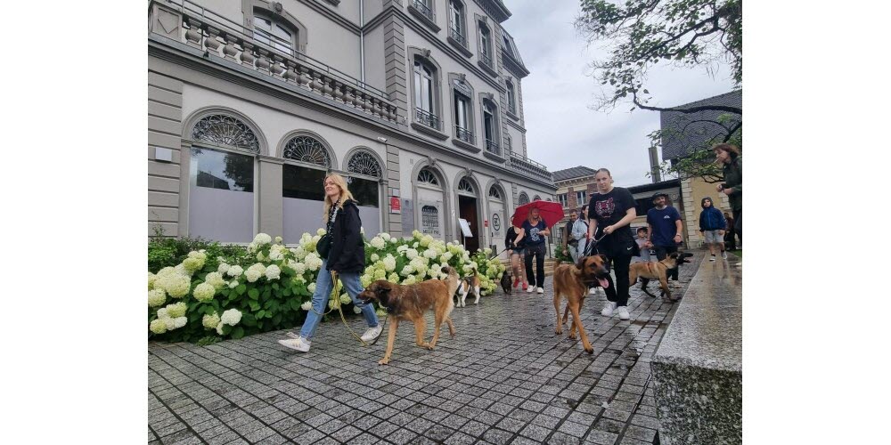 La balade est passée devant la brasserie Chavant.  Photo Le DL /Marine Langevin