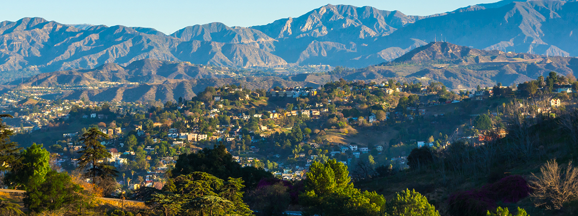  Aerial photo of Arroyo Seco and San Gabriel Mountains