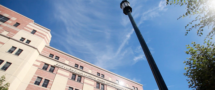 Looking skyward at medical office building