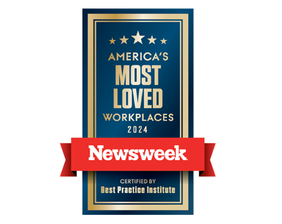 AMERICA'S MOST LOVED WORKPLACES 2023 Newsweek CERITIFIED BY Best Practice Institue