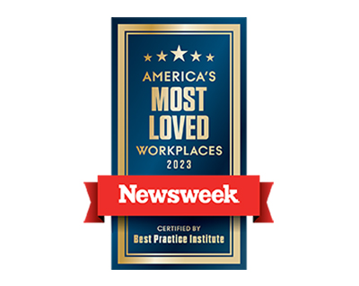 AMERICA'S MOST LOVED WORKPLACES 2023 Newsweek CERITIFIED BY Best Practice Institue