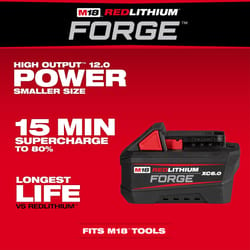 Milwaukee 18V M18 Redlithium FORGE XC6.0 6 Ah Lithium-Ion Battery 1 pc