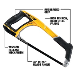 DeWalt 12 in. Carbon Steel Hacksaw Black/Yellow 1 pc