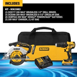 DeWalt 20V MAX Cordless Brushless 2 Tool Combo Kit