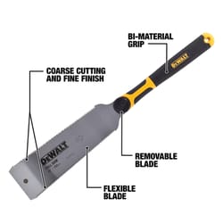 DeWalt 10 in. Double Edge Pull Saw 7/14 TPI Flush Cut 1 pc