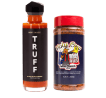 Truff hot sauce, holy cow BBQ rub