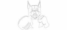 Boxer Boxing  dxf File