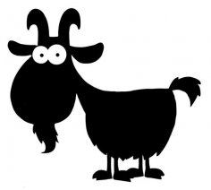 Goat Silhouette vector art dxf File