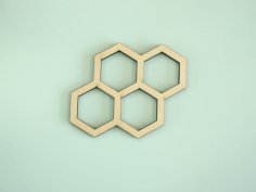 Laser Cut Honeycomb Wall Decor Free Vector