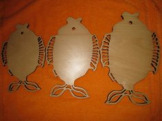 Laser Cut Decorative Fish Shaped Cutting Board Free Vector