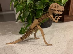 Laser Cut T-Rex 3D Puzzle DXF File