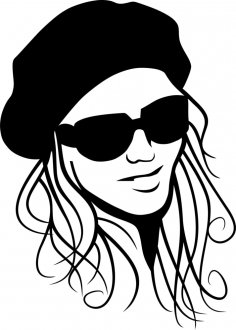 Young Woman With Glasses Free Vector