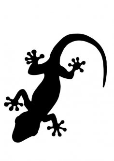 Gecko Leopard Gecko clipart silhouette dxf File