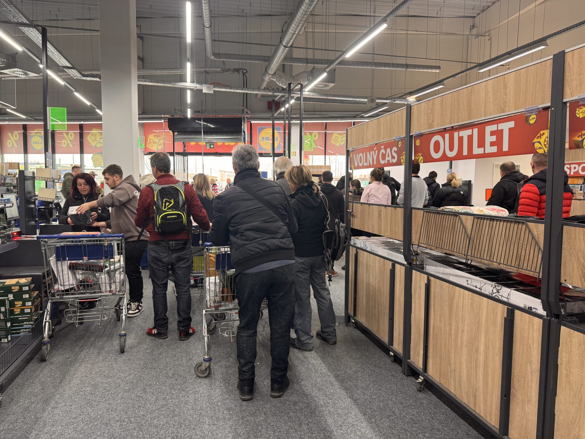 Prodejna Lidl Outlet v pražských Štěrboholech