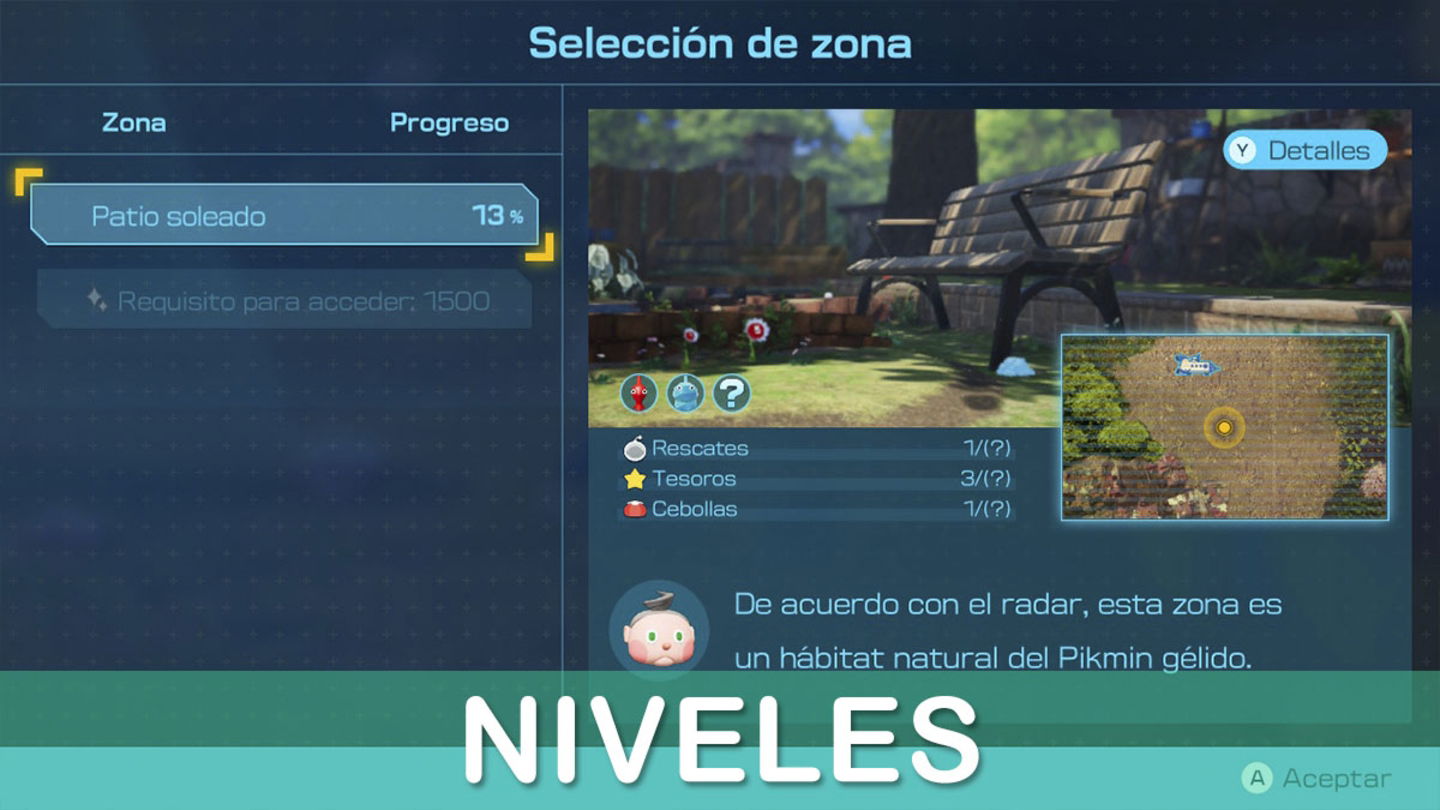 Niveles en Pikmin 4