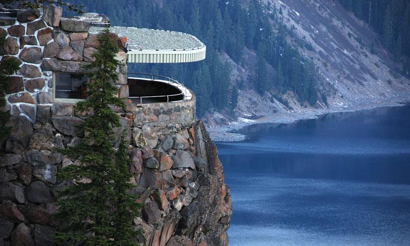 View from the lodge at Crater Lake