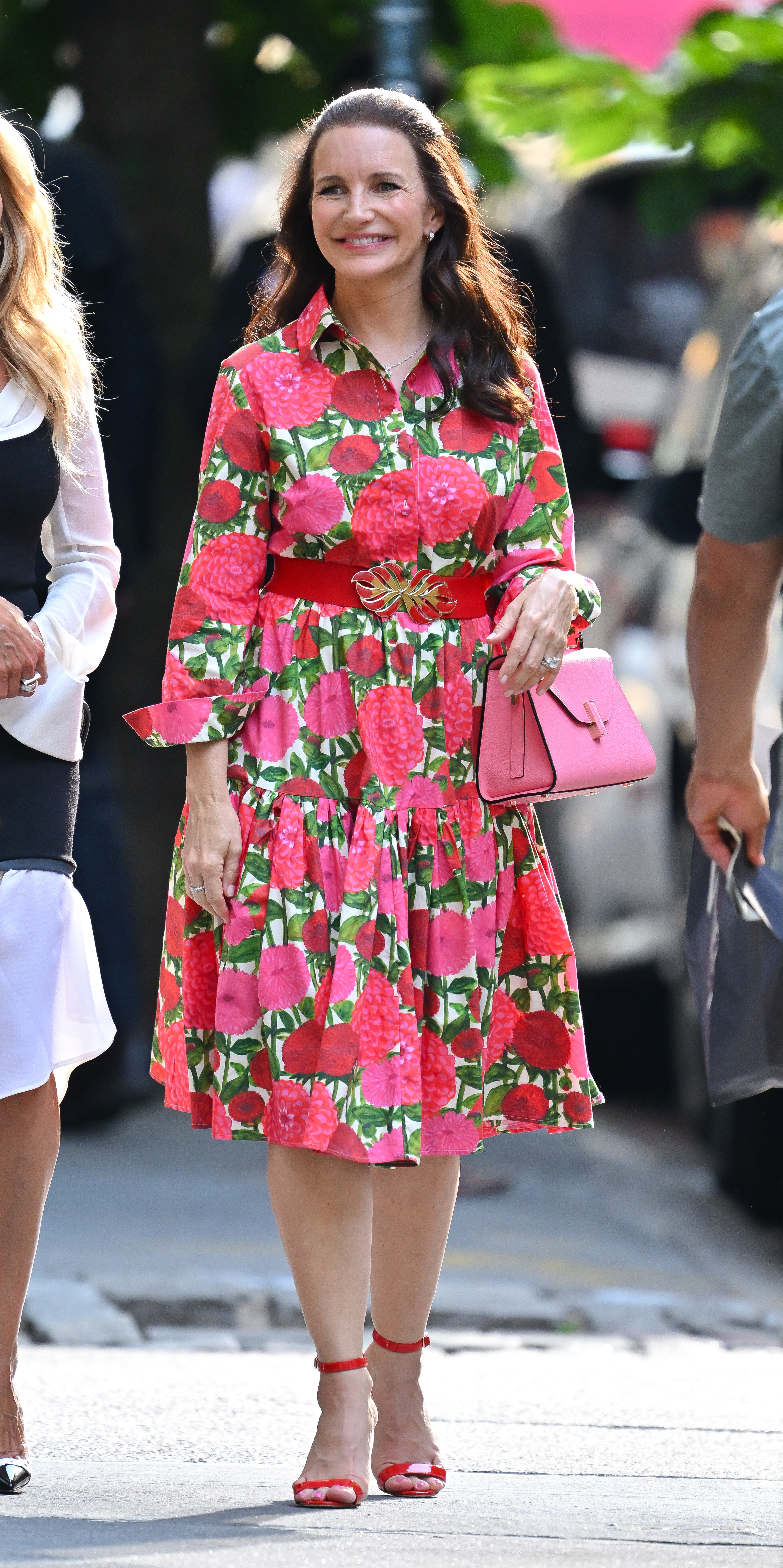 Kristin Davis on the set of "And Just Like That" on June 25, 2024, in New York. | Source: Getty Images