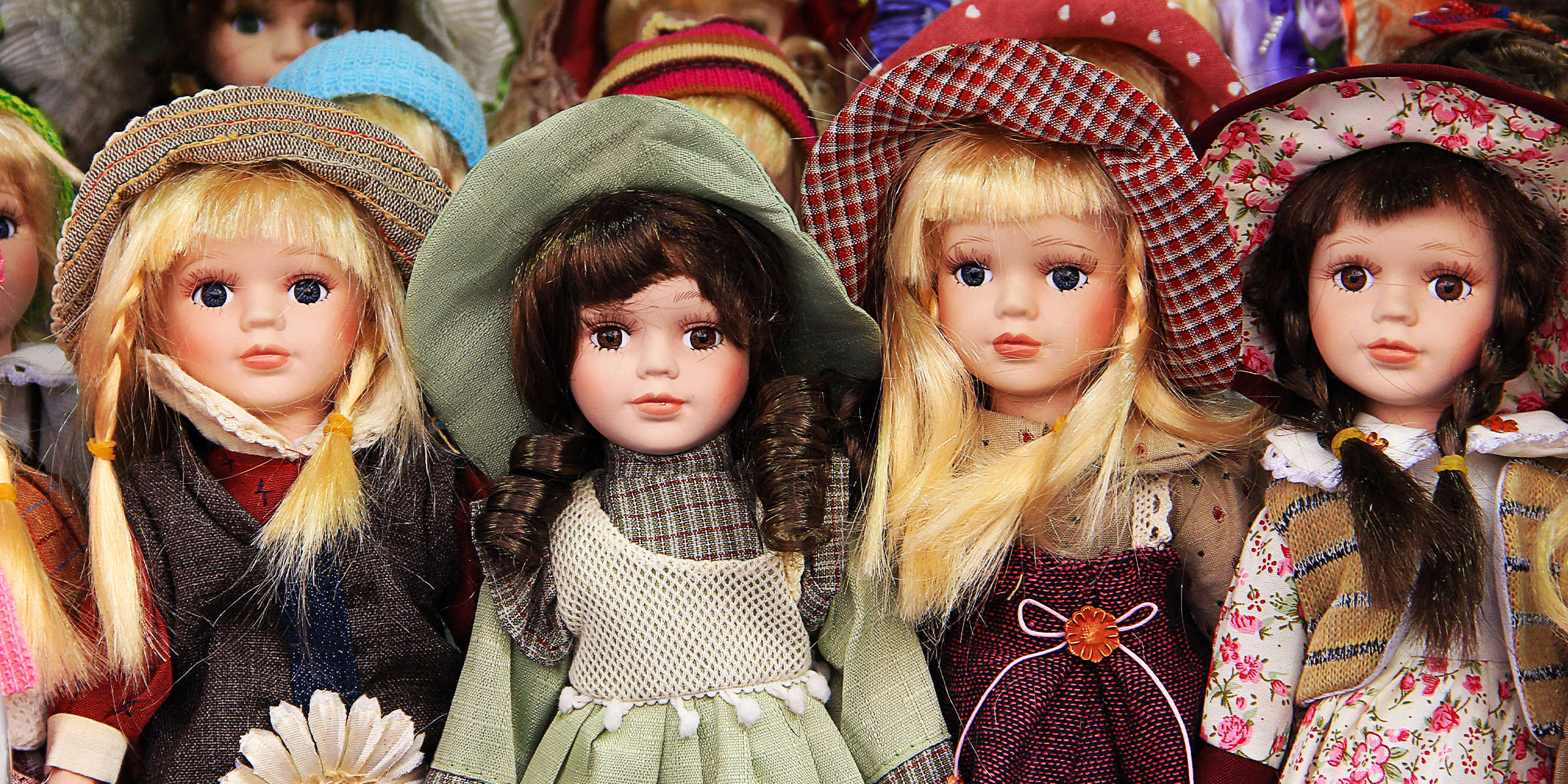 Different porcelain dolls | Source: getty images