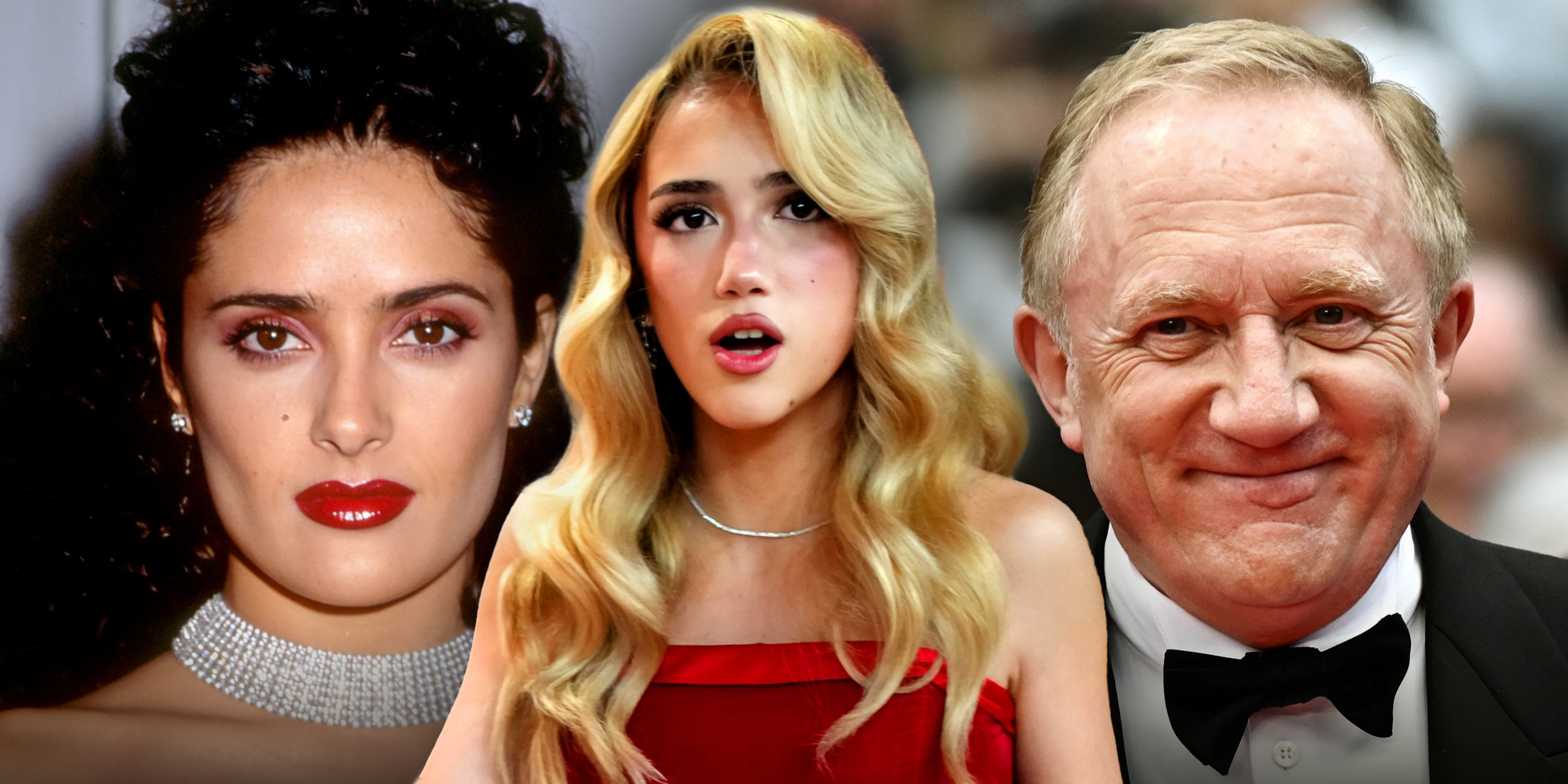 Salma Hayek, Valentina Paloma Pinault, and François-Henri Pinault | Source: Getty Images