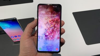 The display on the Samsung Galaxy S10e.