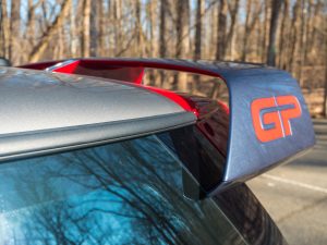 the rear spoiler of a Mini John Cooper Works GP