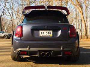 A mini John Cooper Works GP from the rear