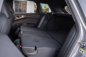 Audi Q4 e-tron with the rear seats folded down.