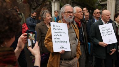 Climate change demonstrators in Switzerland